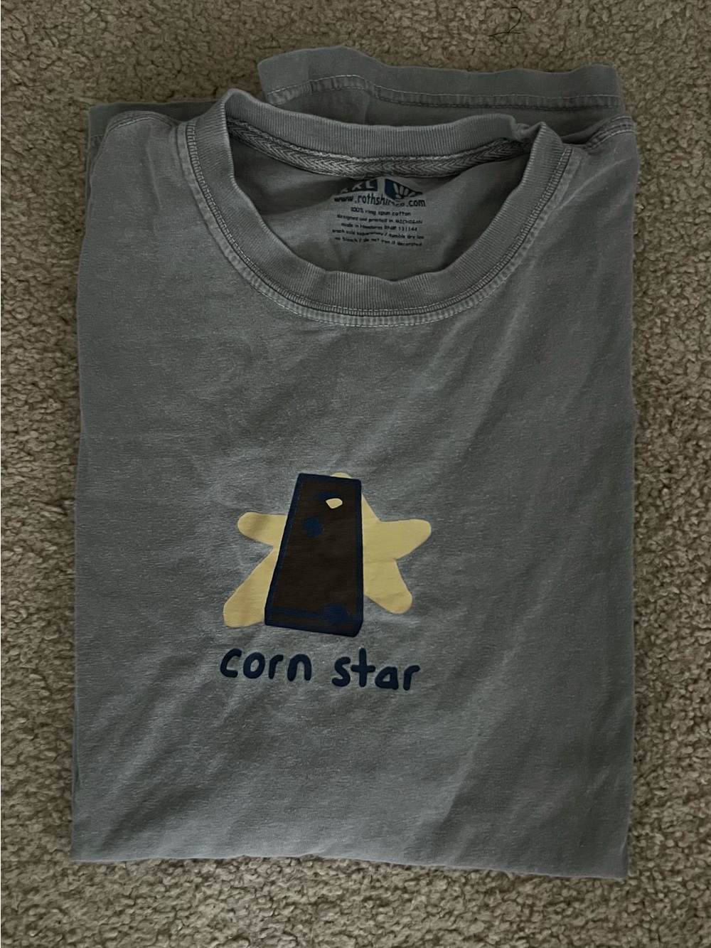 Corn Star Graphic Short Sleeve Tee - Gray